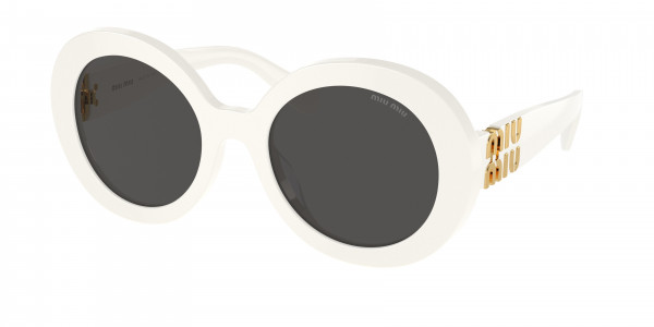Miu Miu MU 11YS Sunglasses, 1425S0 WHITE DARK GREY (WHITE)