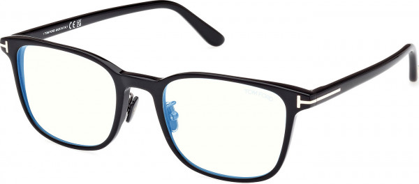 Tom Ford FT5925-D-B Eyeglasses, 001 - Shiny Black / Shiny Black