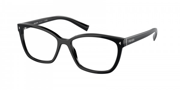 Prada PR 15ZV Eyeglasses, 1AB1O1 BLACK