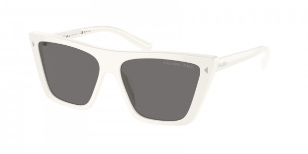 Prada PR 21ZSF Sunglasses, 1425Z1 TALC POLAR DARK GREY (WHITE)