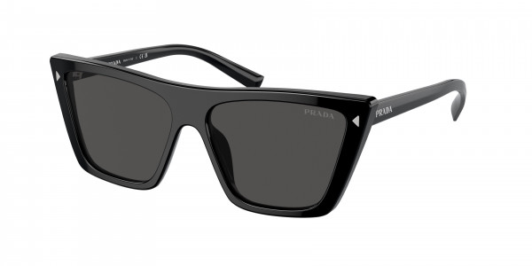 Prada PR 21ZSF Sunglasses, 1AB5S0 BLACK DARK GREY (BLACK)