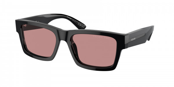 Prada PR 25ZSF Sunglasses, 1AB05Z BLACK DARK PINK POLAR (BLACK)