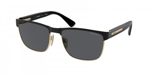 Prada PR 66ZS Sunglasses, AAV07T BLACK/PALE GOLD GRAFITE CRISTA (BLACK)