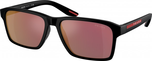 Prada Linea Rossa PS 05YS Sunglasses, 1BO10A MATTE BLACK DARK GREY MIRROR R (BLACK)