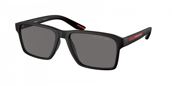 Prada Linea Rossa PS 05YS Sunglasses, DG002G BLACK RUBBER DARK GREY POLAR (BLACK)