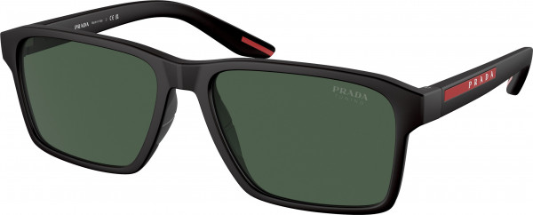 Prada Linea Rossa PS 05YS Sunglasses, DG006U BLACK RUBBER TUNING DARK GREEN (BLACK)