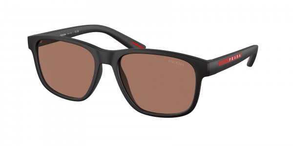 Prada Linea Rossa PS 06YS Sunglasses, DG050A BLACK RUBBER BROWN TUNING (BLACK)