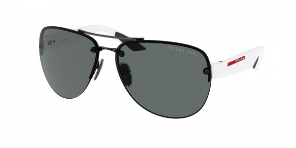 Prada Linea Rossa PS 55YS Sunglasses, 1AB02G BLACK DARK GREY POLAR (BLACK)