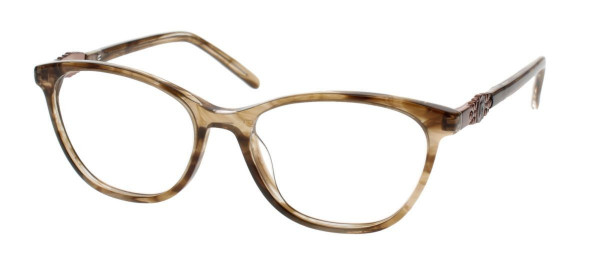 Jessica McClintock JMC 4344 Eyeglasses, Brown Horn