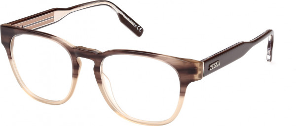 Ermenegildo Zegna EZ5261 Eyeglasses, 050 - Light Brown/Striped / Light Brown/Monocolor