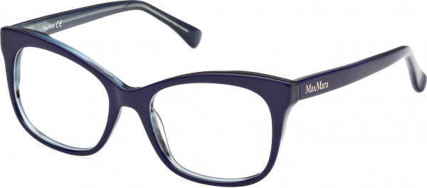Max Mara MM5094 Eyeglasses, 090 - Shiny Blue / Shiny Blue