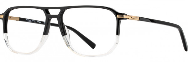 Michael Ryen Michael Ryen 416 Eyeglasses, 3 - Black / Crystal / Gold