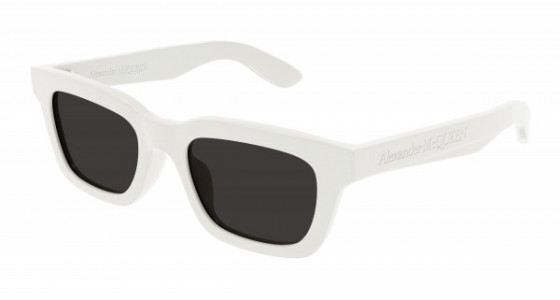 Alexander McQueen AM0392S Sunglasses, 005 - WHITE with GREY lenses