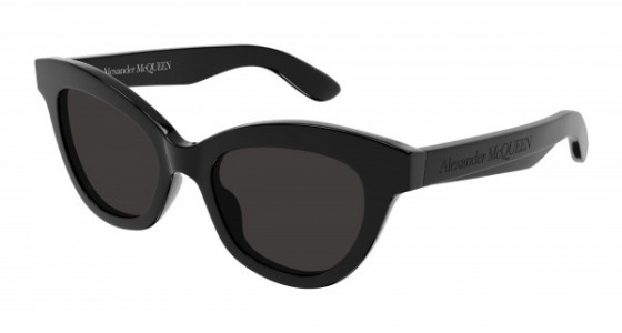 Alexander McQueen AM0391S Sunglasses, 001 - BLACK with GREY lenses