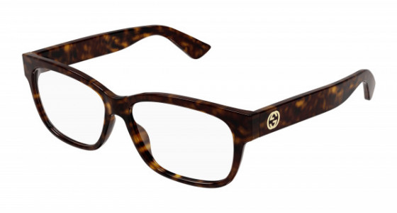 Gucci GG1341O Eyeglasses, 002 - HAVANA with TRANSPARENT lenses