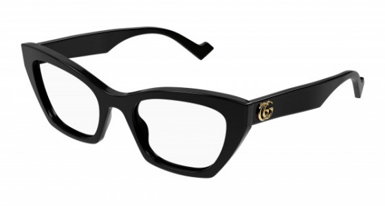 Gucci GG1334O Eyeglasses, 001 - BLACK with TRANSPARENT lenses