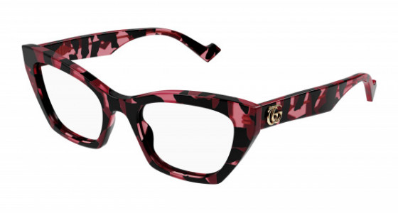 Gucci GG1334O Eyeglasses, 003 - HAVANA with TRANSPARENT lenses