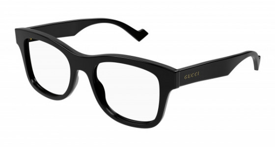 Gucci GG1332O Eyeglasses, 004 - BLACK with TRANSPARENT lenses