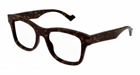 Gucci GG1332O Eyeglasses, 005 - HAVANA with TRANSPARENT lenses