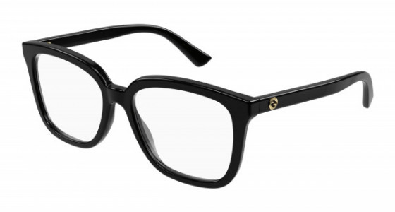 Gucci GG1319O Eyeglasses, 001 - BLACK with TRANSPARENT lenses