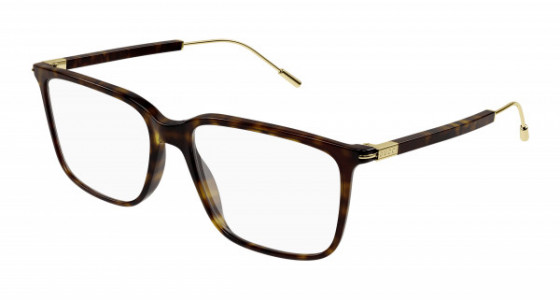 Gucci GG1273O Eyeglasses, 002 - HAVANA with GOLD temples and TRANSPARENT lenses