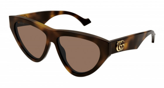 Gucci GG1333S Sunglasses, 002 - HAVANA with BROWN lenses