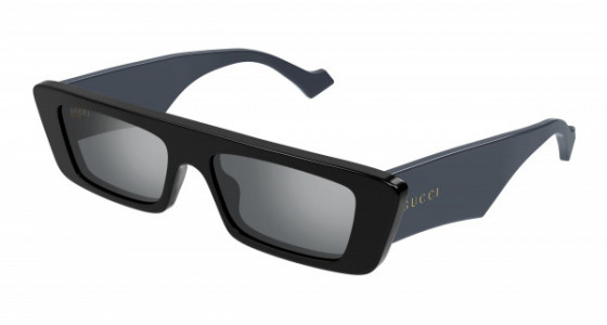 Gucci GG1331S Sunglasses, 005 - BLACK with GREY temples and SILVER lenses