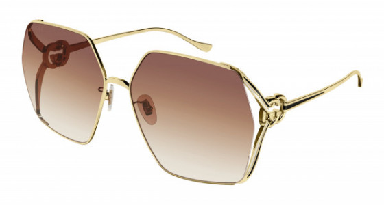 Gucci GG1322SA Sunglasses, 004 - GOLD with PINK lenses