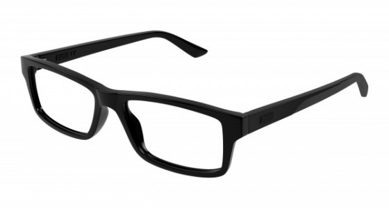 Puma PU0431O Eyeglasses, 001 - BLACK with TRANSPARENT lenses