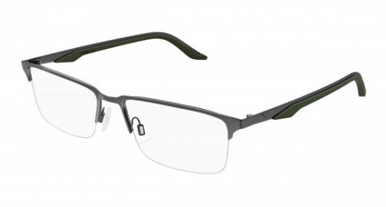 Puma PU0413O Eyeglasses, 002 - GUNMETAL with TRANSPARENT lenses