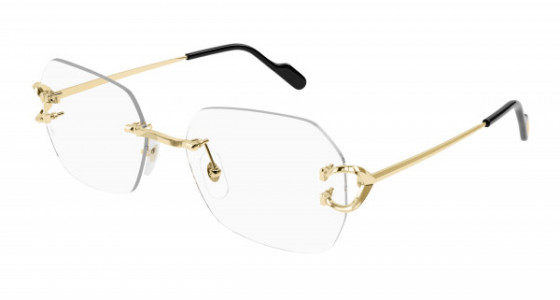 Cartier CT0416O Eyeglasses, 001 - GOLD with TRANSPARENT lenses