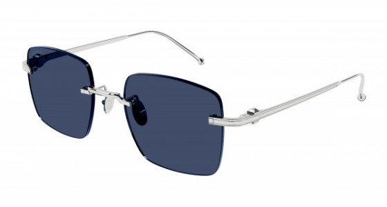 Cartier CT0403S Sunglasses, 001 - SILVER with BLUE lenses
