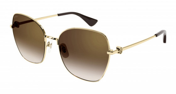 Cartier CT0402S Sunglasses, 002 - GOLD with BROWN lenses