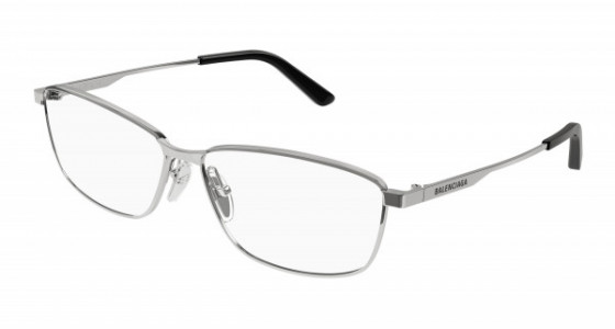 Balenciaga BB0283O Eyeglasses, 003 - GUNMETAL with TRANSPARENT lenses