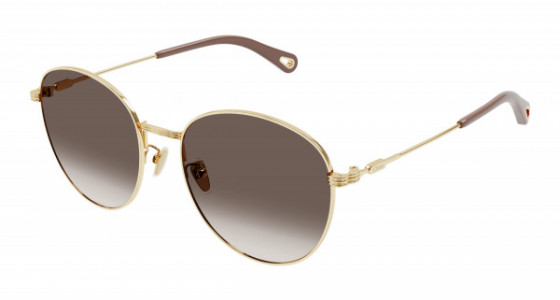Chloé CH0181SK Sunglasses, 002 - GOLD with BROWN lenses