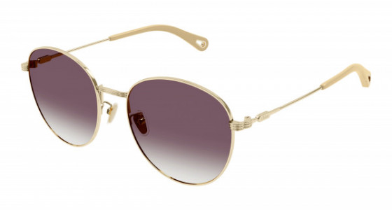 Chloé CH0181SK Sunglasses, 003 - GOLD with VIOLET lenses