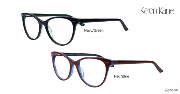 Karen Kane Manta Eyeglasses, Navy/Green
