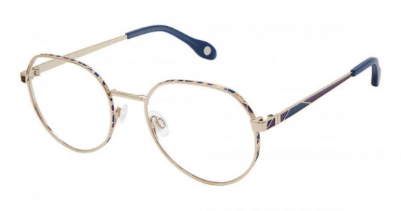 Fysh UK F-3719 Eyeglasses, S201-GOLD NAVY PUR