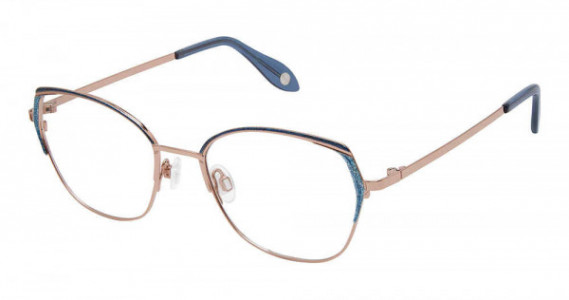 Fysh UK F-3718 Eyeglasses, S201-MDNT BL RS GD