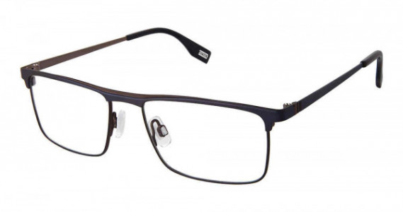 Evatik E-9257 Eyeglasses, M201-NAVY MOCHA