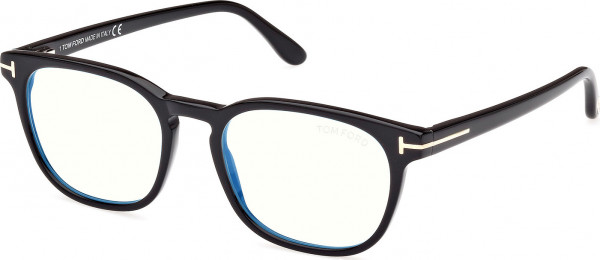 Tom Ford FT5868-B Eyeglasses, 001 - Shiny Black / Shiny Black