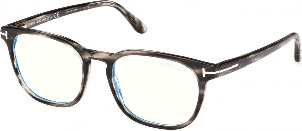 Tom Ford FT5868-B Eyeglasses, 020 - Grey/Striped / Grey/Striped