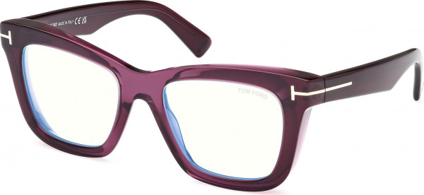 Tom Ford FT5881-B Eyeglasses, 081 - Shiny Violet / Shiny Violet