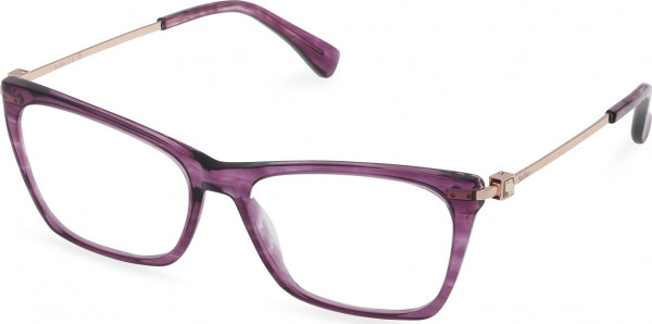 Max Mara MM5128 Eyeglasses, 083 - Violet/Horn / Violet/Horn