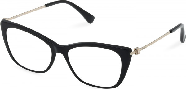 Max Mara MM5129 Eyeglasses, 001 - Shiny Black / Shiny Black