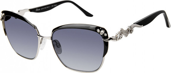 Diva DIVA 4215 Sunglasses, 1 BLACK-SILVER