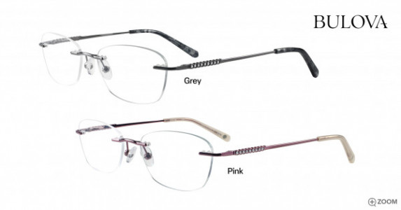 Bulova Kenosha Eyeglasses, Pink