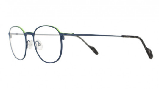 Vanni VANNI Uomo V6323 Eyeglasses, matt navy blue with lime green top line