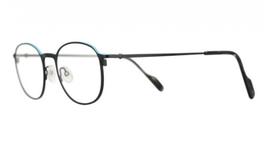 Vanni VANNI Uomo V6323 Eyeglasses, matt black with light blue top line