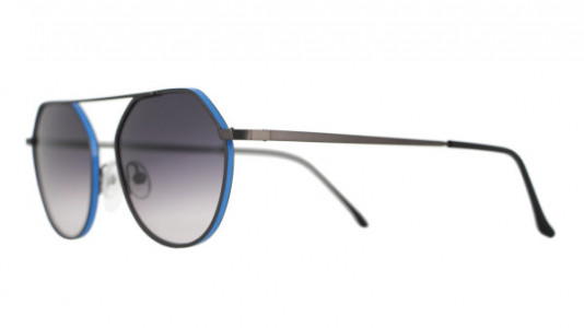 Vanni Re-Master VS671 Sunglasses, matt gun / solid light blue acetate ring